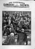 Original Old Antique Print 1893 Scene House Commons Government People Victorian