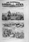 Original Old Antique Print 1880 Sketches Regimental Steeplechase Aldershott 19th