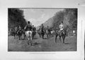 Original Old Antique Print 1894 London Sketches Ladies-Mile Hyde Park Riders