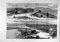 Original Old Antique Print 1875 Goodwood Races View Race-Course 19th