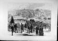 Original Old Antique Print 1882 Funeral Cavendish Procession Edensor Chatsworth