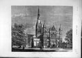 Original Old Antique Print 1875 Salisbury Cathedral Building North-West View