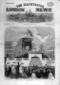 Old Antique Print 1862 State Ceremony Horticultural Society Garden Prizes 19th