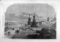 Original Old Antique Print 1862 Prize Medals Procession Horticultural Society