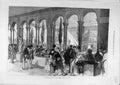 Original Old Antique Print 1871 French Annexe International Exhibition Statues