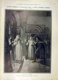 Old Antique Print 1906 Bride Silence Nuns Art Forestier Watson Story Word 20th