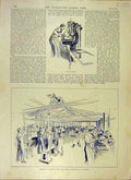 Original Old Antique Print 1896 Singer Cycle Works Factory Coventry People 19th