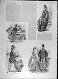 Original Old Antique Print 1890 General-Register Somerset Pension Inquiry Office