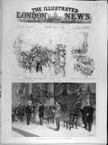 Old Antique Print 1885 Sheffield Prince Edward Cutler Hall Corn-Exchange 19th