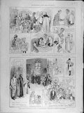 Original Old Antique Print 1885 Fishomnger'S Hall Prince Wales Guildhall Freedom