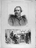 Old Antique Print 1879 Portrait Lawrence Lodge Camden House Visitor Book 19th
