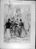 Original Old Antique Print 1897 Trentahm Hall Royal Visit Bazaar Fenton 19th