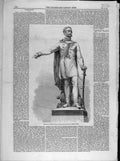 Original Old Antique Print 1859 Statue General Neill Ayr 19th Century