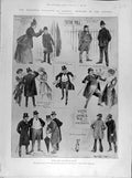 Old Antique Print 1903 Municipal Elections London Humour Sketches People 20th