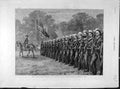 Original Old Antique Print 1881 Volunteer Review Royal Naval Stniland Military