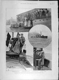 Old Antique Print 1894 Hornet Trial Torpedo-Boat Destroyer Gravesend Navy 19th