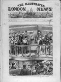 Original Old Antique Print 1877 Training-Ship Warspite Woolwich Princess Wales