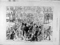 Original Old Antique Print 1882 Banquet Naval Forces Devonport Sketches Troops