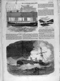 Original Old Antique Print 1852 Ships Amazon Life-Boat Landell Safety-Boat Sling