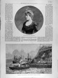 Original Old Antique Print 1888 Macintyre Italian Opera Lansdowne Canada Quebec