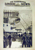 Old Antique Print 1895 Italian Squadron Re-Umberto Ship English Admiralty 19th