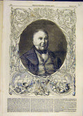 Original Old Antique Print 1854 Portrait Vice-Admiral Napier Baltic Fleet 19th