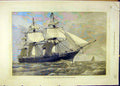 Original Old Antique Print 1876 Hms Tourmaline Flag-Ship West-African Squadron
