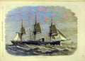 Original Old Antique Print 1870 Iron-Clad Fleet Hms Invincible Ships Naval Navy