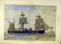 Original Old Antique Print 1876 Iron-Clad Fleet Alexandra Naval 19th
