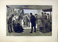 Original Old Antique Print 1884 Stowaway Cox Fine Art Boy Child Ship People 19th