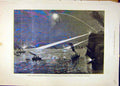 Original Old Antique Print 1879 Torpedo Warfare Portsmouth Submarine Mines Naval