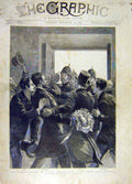 Original Old Antique Print 1887 O'Brien Police Court House Midleton Renouard