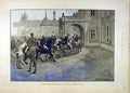 Original Old Antique Print 1889 Queen Sandringham Norfolk Hunt 19th