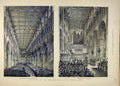 Original Old Antique Print 1885 Nave St Alban'S Abbey Building Choir Victorian
