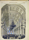 Original Old Antique Print 1856 Emperor Bread Salt St. George'S Hall Victorian