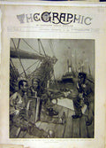 Original Old Antique Print 1896 London Docks Christmas Brangwn Music Fo'C'Sle