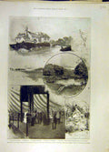 Original Old Antique Print 1897 Prince Wales Schools Christ'S Hospital Sussex