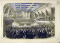 Original Old Antique Print 1865 Freedom City Glasgow Gladstone Scotland 19th