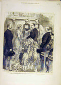 Original Old Antique Print 1881 Marriage Burdett-Coutts Ashmead-Bartlett 19th
