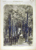 Old Antique Print 1857 Mausoleum Procession Duke Rutland Funeral Belvoir 19th
