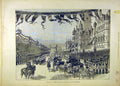 Old Antique Print 1893 Royal Procession Imperial Institute Queen Escort 19th