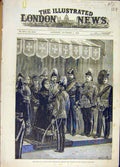 Old Antique Print 1882 Queen Windsor Castle Officers Egyptian Decoration 19th