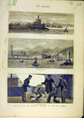 Original Old Antique Print 1879 Duke Duchess Connaught Osborne Royal Yacht 19th