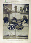 Original Old Antique Print 1906 Cowes Royal Yacht Squadron King Spain Giralda