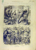Old Antique Print 1881 Royal Visit Scotland Scottish Voluteers Edinburgh 19th