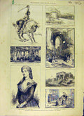 Original Old Antique Print 1883 Painters Pictures Oil Artists Exhbition Art