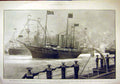 Old Antique Print 1902 Coronation Naval Review Spithead Royal Yacht Lacy 20th