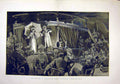 Original Old Antique Print 1883 Training Ship Private Theatricals Victorian