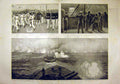 Original Old Antique Print 1901 Naval Manoeuvres Battle Lizzard Jupiter Hms