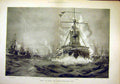 Old Antique Print 1895 British Mediterranean Fleet Ramilles Ardent Ships 19th